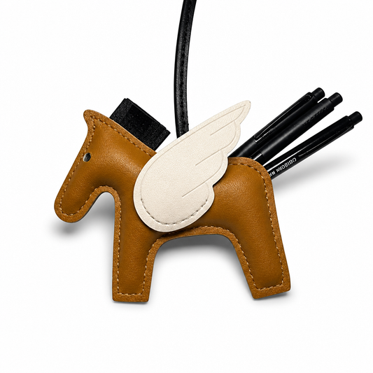 COLGANTE DE CABALLO ALADO EN PIEL