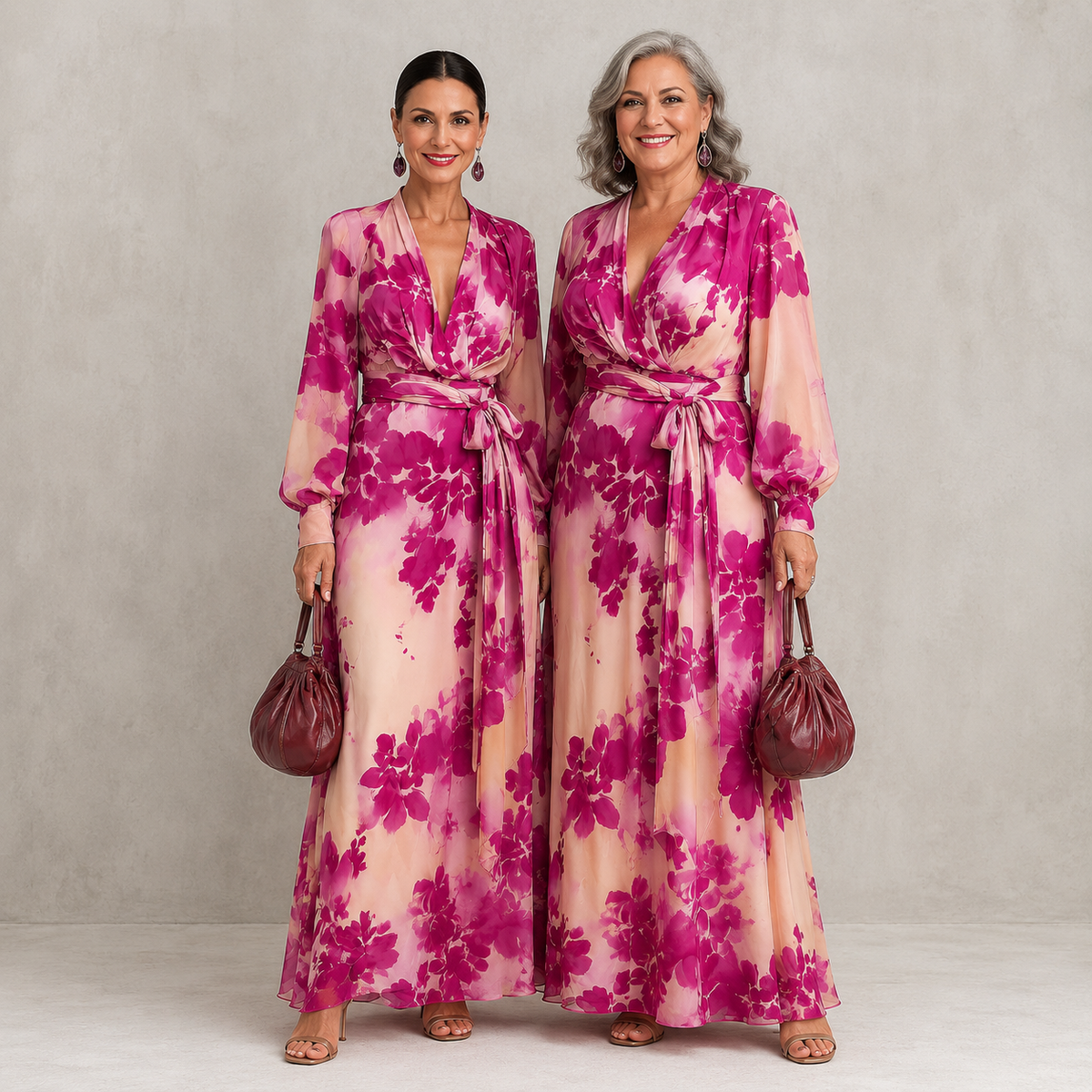 Juliesse | Belted Floral Maxi Dress