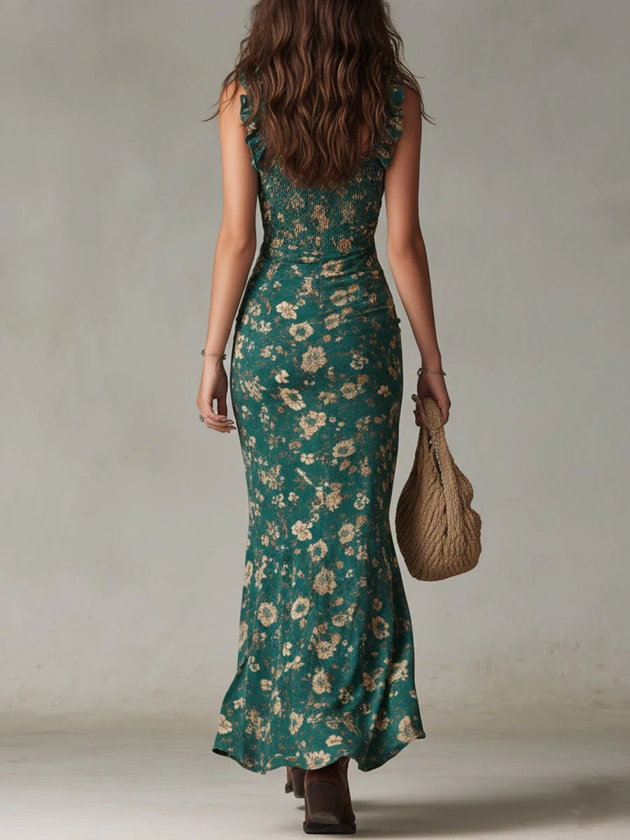 The Mikayla | Boho Retro Maxi Dress